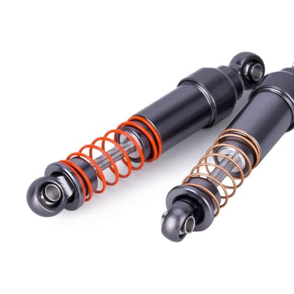 1/18 RC Shocks,52mm Big Bore Shocks CNC Aluminum with Oil Filled 2Pcs for 1/18 RC Crawler Car TRX4M TRX-4M Bronco Defender Parts DIY (Black) - color: Black
