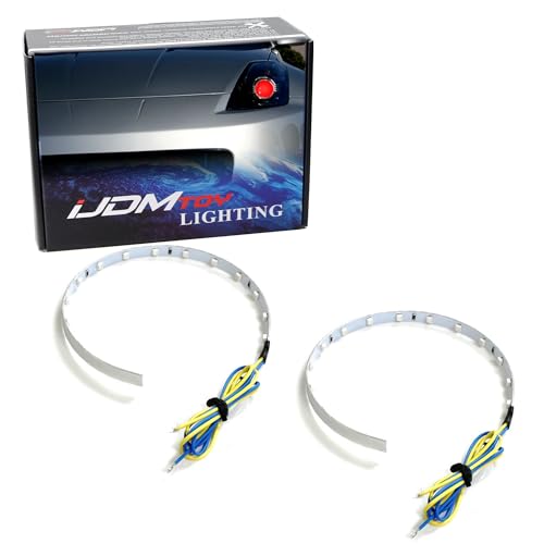 iJDMTOY Brilliant Red 15-SMD LED Accent Ambient Lighting Kit Compatible with Car Motorcycle Projector Lens Demon Eye Retrofit - color: Red