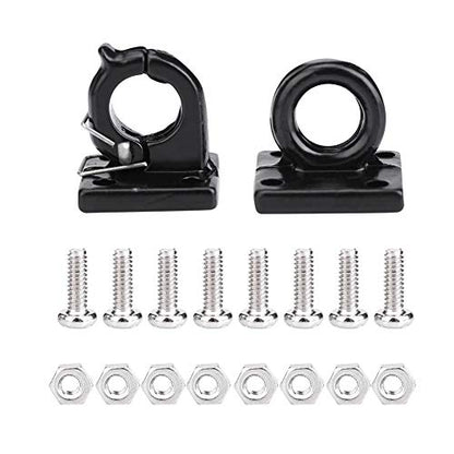 Simulation Trailer Buckle, Tow Lock Shackle Bracket Set, Metal Rescue Buckle Simulation Tow Hook for SCX10 Tamiya CC01 D90 D110 TF2 RC Car