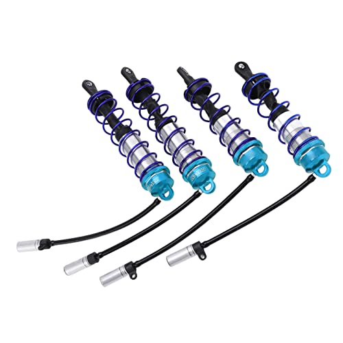 RC Shock Absorber Set Oil Adjustable Front Rear Damper High Performance Upgrade for 1/8 RC Car Crawler Truck Truggy Aluminum Alloy 4PCS (Blue) - color: Blue