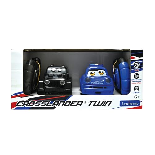 Lexibook, Crosslander, Two Radio-Controlled Cars, RC12 | 2 remote controlled cars, 2 remote controls, up to 12 km/h, light and sound effects - style: lexibook_crosslander_twin