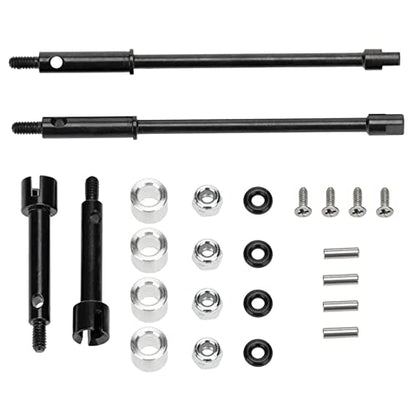 Front Rear Wheel Axle Shaft Drive Widened 4mm Set Kit for Axial SCX24 1/24 RC Crawler Car Upgrade Parts