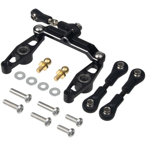1/10 RC Car Aluminum Ball Bearing Crank Steering Arms Set for Tamiya TT-02 / TT-02D / TT-02E Racing Car Upgrade Parts