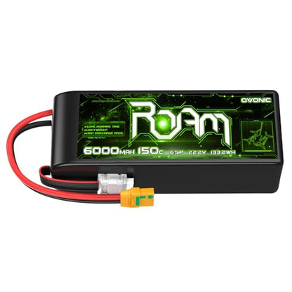 OVONIC 6S Lipo Battery 6000mAh 22.2V 150C with XT90-S Plug for RC Truck Truggy Buggy Tank RC Car Racing Hobby