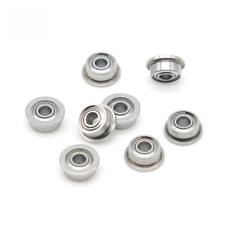 10pcs F682ZZ 2x5x2.3 Flange Ball Bearing Thin Wall Metal Shielded Flanged Bearings - size: F682ZZ 2x5x2.3