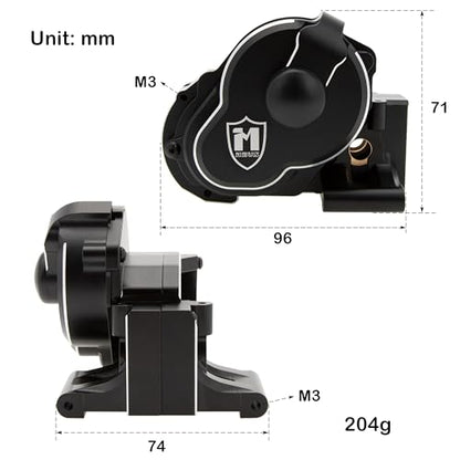 MEUS RACING Transmission Case Gearbox Housing for 272 272RTraxxas VXL 2WD Slash Bandit Rustler Stampede Drag Slash C10 Mustang 5.0 F-150 Raptor (Black) - color: Black
