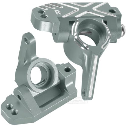 RC Caster Block Set Upgrades Part for 1/10 2WD Slash/Rustler/Stampede 2WD/Bandit 2WD VXL,Aluminium Left Right Caster Blocks,Front Steering Block,Rear Stub Axle Carriers,Titanium