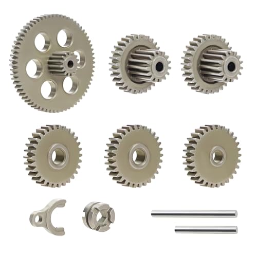 RC car Components Compatible with FMS for FCX24 for FCX18 for LC80 1/24 1/18 RC Crawler Upgrade Parts Steel Transmission Gear Complete Gearbox Gears Set