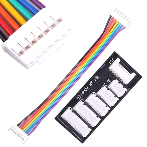 RC Car Li-Polymer Battery Charger Adapter Connector Splitter Cable 10 in 1 Octopus Conversion Cable XT60H Plug Leads Conversion Cable with 2-6S Expansion Plate