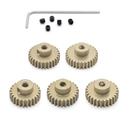 Surpass Hobby M0.6 Pinion Gear 3.175mm 25T 26T 27T 28T 29T Motor Gears for 1/10 RC Car Brushed Brushless Motor Parts - size: 25T 26T 27T 28T 29T