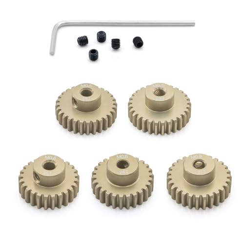 Surpass Hobby M0.6 Pinion Gear 3.175mm 25T 26T 27T 28T 29T Motor Gears for 1/10 RC Car Brushed Brushless Motor Parts - size: 25T 26T 27T 28T 29T