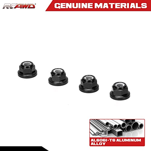 RCAWD Wheel Nuts for 1/7 UDR Unlimited Desert Racer 85086-4, New Maxx 1/10 Monster Truck 89086-4 89076-4 Upgrades, Hubs Hex Adapter M5 5mm Flanged Nylon Hop Ups Parts for #8447 Black - color: Black