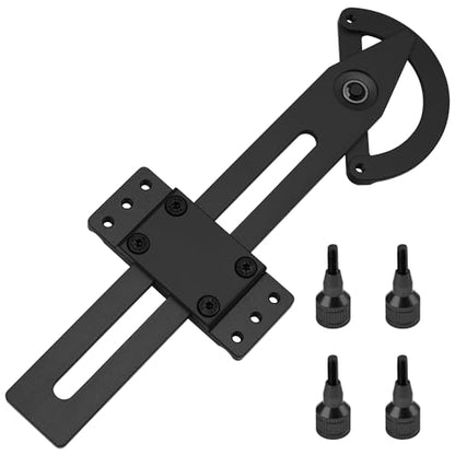 Aluminum Shock Synchronizer Ruler Balance Measurement Tool Compatible with 1/10 1/12 Axial SCX10 TRX4 Tamiya TT02 TT02 CC01 MST XV01 TF2 RC Car (Black) - color: Black
