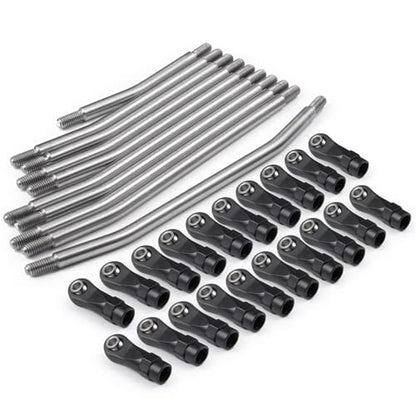 RC Car Parts for Axial for SCX10 II 90046 for SCX10 1/10 RC Car Parts 313/324mm Metal Link Rod Set Linkage Steering W/Ball End Modification RC Car Accessories(313mm) - size: 313mm