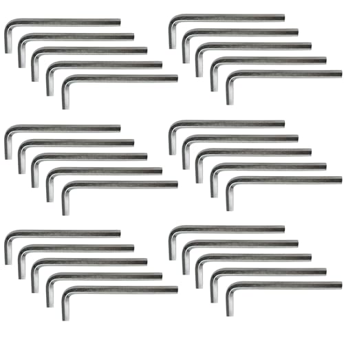 25Pcs 5mm Allen Wrench L-Shaped Hex Key Wrench Set, Metric Hexagon Head Replacement Tool for Furniture and Bike Repair - size: 5mm