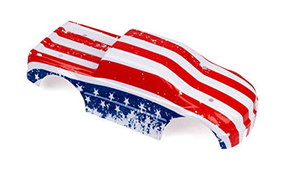 SummitLink Custom Body Compatible for T/E Maxx Shell Cover E-Maxx 1/10 Scale RC Car (Truck not Included) (Flag Strip) - style: Flag Strip