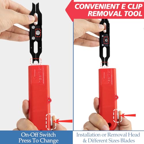 E Clips Assortment Kit with Removal and Installation E Clip Tool - E Clips Tool 350Pcs E Clips on 7 Sizes - 1.5mm 2mm 2.5mm 3mm 3.5mm 4mm 5mm Clip Rings E Clips Tool