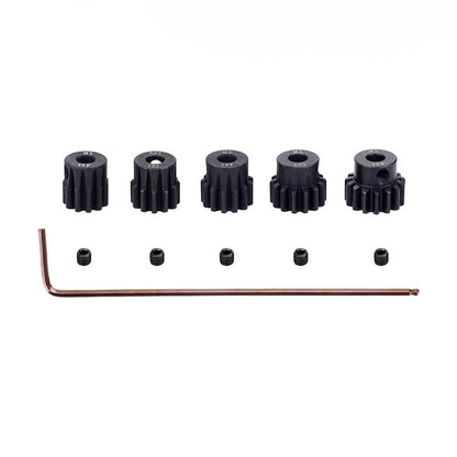 M1 Hardened Steel Pinion Gear Set (11T-30T) with Hex Key – 1/8 Inch Hole 5mm Upgrade Parts for HPI Kyosho Losi Axial Tamiya RC Cars & Trucks (16T-17T-18T-19T-20T) - color: 16t-17t-18t-19t-20t