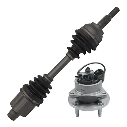Detroit Axle - Front Left CV Axle Kit for Chevrolet Cobalt Pontiac G5 | Pursuit Saturn Ion, Driver Side CV Axle Shaft Wheel Bearing Hub Replacement - size: 2WX42753/Pair
