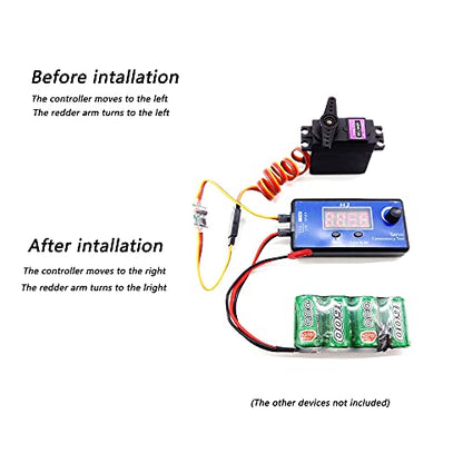 2Pcs Servo Signal Reverser Rotation Inverter 3.6V - 24V Steering Gear Reverser for JR Futaba Aircraft Airplane Steering Gear and Any Servos