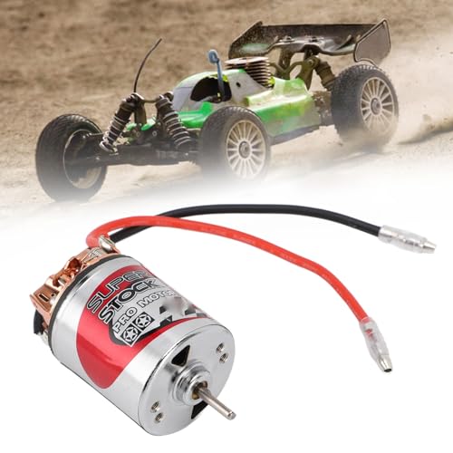 Bewinner 540 RC Brushed Motor High Torsion Replacement for 1/10 RC Car Stainless Steel and Copper 1 Unit (40T) - size: 40T