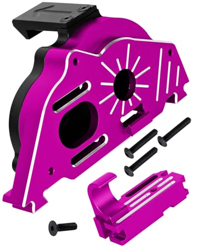 Upgrades Part Transmission Gearbox Wave Box for 1/10 Granite/Senton/Vorteks/Big Rock 3S BLX & Mega 550,1/8 Typhon 3S BLX & Mega 550.Aluminum Motor Mount Gear Cover Box Hops up.Pink. - color: Pink(upgrades)