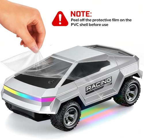 Remote Control Car, 1:24 Scale Pick-up RC Truck, 2WD High Speed All Terrain Off-Road Vehicle with Lights & Load Space, 2.4GHz Off-Road Vehicles Kids Gifts for Boys/Girls Age 3+