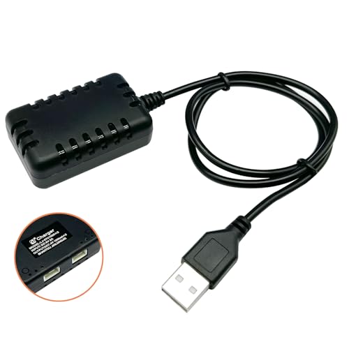 2-in-1 7.4V Lipo Battery Charger - RC Car Balance Chargers USB Cable 1A with XH-3P Plug Connector for 2S 7.4V Batteries RC Cars Drone Truck Boat Airplane Quadcopter Airsoft SCX24 SCX10