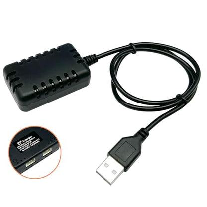 2-in-1 7.4V Lipo Battery Charger - RC Car Balance Chargers USB Cable 1A with XH-3P Plug Connector for 2S 7.4V Batteries RC Cars Drone Truck Boat Airplane Quadcopter Airsoft SCX24 SCX10