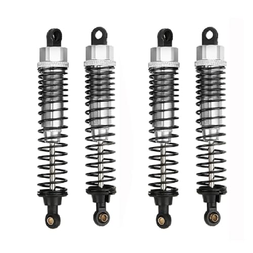 New 4pcs 68mm/98mm /108mm Aluminum Shocks Absorbers Damper for HSP HPI 1/10 Scale RC Car On-Road Monster Truck Off Road Buggy(Silver 98mm) - color: Silver 98mm