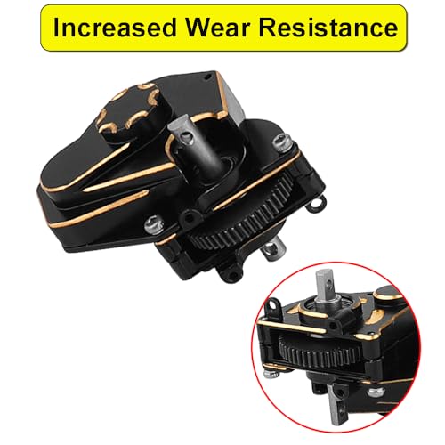 1/24 Brass Transmission Case Assembled Gearbox with Internal Gear for Axial SCX24 AX24 RC Crawler Car Upgrade Part