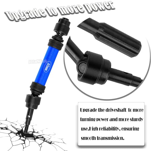 Drive Shaft Axles Upgrades Part for 1/10 4WD Slash/Rustler/Stampede/Jat0 4X4(BL-2s)(VXL),F0rd F15O,RC Front & Rear Steel DriveShaft CVD w/Hex Hops Up,#9051#9052,Navy Blue - color: Navy Blue - (4pcs Driveshafts)