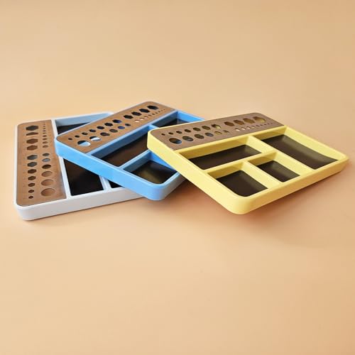 Garosa Magnetic Parts Tray, Durable Screw Organizer and Socket Holder for RC Repair Stainless Steel Impact Plastic Yellow 17.6 x 12.2 x 1.7cm 1 Pack - color: #81y