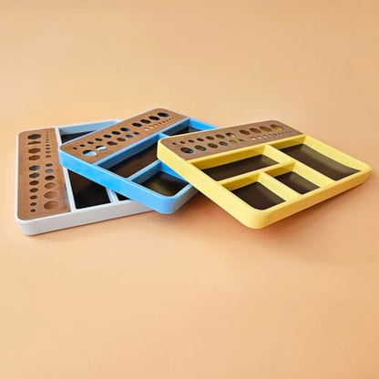 Garosa Magnetic Parts Tray, Durable Screw Organizer and Socket Holder for RC Repair Stainless Steel Impact Plastic Yellow 17.6 x 12.2 x 1.7cm 1 Pack - color: #81y