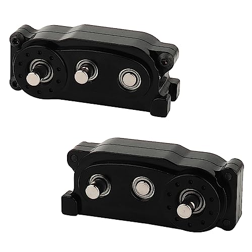 All Metal Front Planetary Motor Transmission Prefixal Gearbox Transfer Case with Hardened Steel Drive Shaft for 1/10 RC Crawler Car Axial SCX10 & SCX10 II 90046 Upgrade Parts (Black) - color: Black