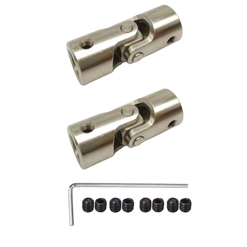 2Pcs 10mm to 12mm Joint Shaft Coupling Coupling Steering Connector Rotatable Joint Coupler for RC Robot Boat Car Crawler Motor - size: 10mm to 12mm