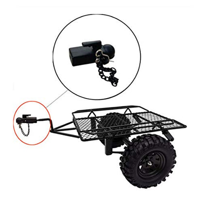 DKKY 1/10 RC Trailer Hook Tow Hitch with Ball Buckle Compatible with Axial SCX10 Traxxas TRX4 1/10 Scale RC Accessories