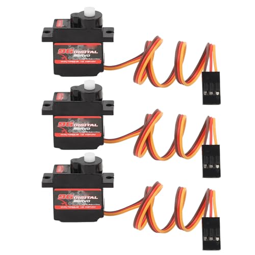 Focket 3Pcs RC Servo High Torque Servo Motors, DC4.8-6V Waterproof Full Metal Gear Servo for RC Crawler Car Boat Robot DIY Digital Servo for 1 6, 1 8, 1 10, 1 12 R C Model DIY Car Robot