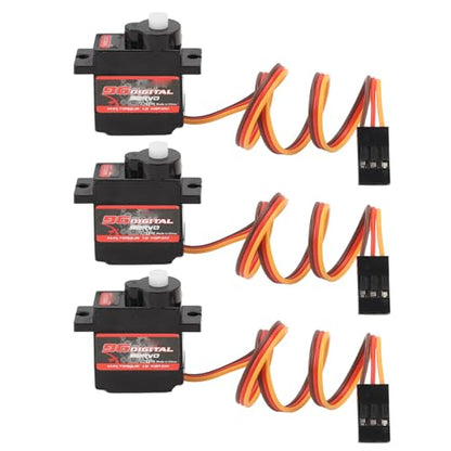 Focket 3Pcs RC Servo High Torque Servo Motors, DC4.8-6V Waterproof Full Metal Gear Servo for RC Crawler Car Boat Robot DIY Digital Servo for 1 6, 1 8, 1 10, 1 12 R C Model DIY Car Robot