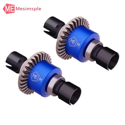 2PCS Alum H16BM Front Rear Differential Diff Gear for 1/16 H16BM H16207 16208 16209 16210 H16 1/14 14301 14302 14209 14210 H14BM Series Upgrades Part Blue - color: Blue