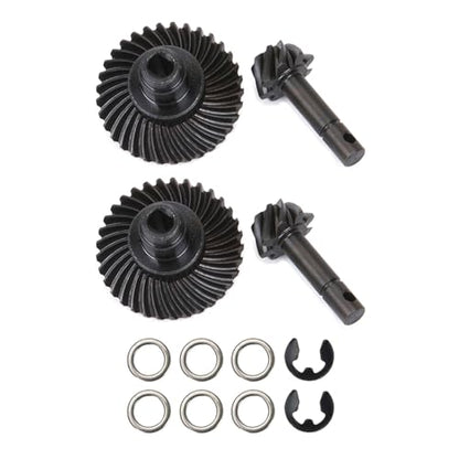 AMK 2 Sets Metal SCX10 III Bevel Gear, Ring Pinion Gear Set, -27% 8T-33T 1/10 Capra Underdrive Differential Axle Gears for RC Crawler Axial SCX10 Upgrades AR44 AR45 F9 (8T-33T) - size: 8T-33T
