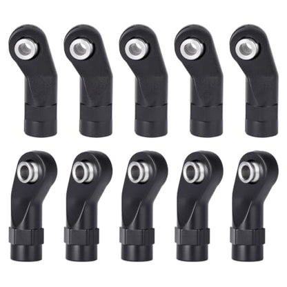 20Pcs RC Linkage Rod Ends,M3 Ball Joint Head Set for Traxxas TRX-4 Axial SCX10 HSP 90046 90047 1/10 RC Crawlers Car Upgrade Parts (20pcs Bent B) - style: 20pcs Bent B