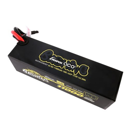 Gens ace 11000mah 4S2P 100C 14.8V G-Tech Bashing Pro Lipo Battery Pack with EC5 Plug(2 Pcs) - size: 4S2P 11000mAh