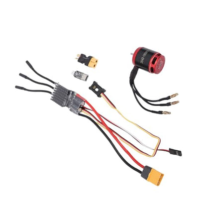 Keenso Brushless Motor Combo, Metal RC Crawler ESC Motor Set 1850KV 80A for Axial SCX10 High Performance Trail Use