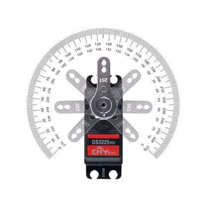 4PCS DS3225 25KG Digital Rc Servo, High Torque Waterproof Full Metal Gear RC DS Servo Motor with 25T Servo Arm for Baja Car Robotic Arm 1/8 1/10 1/12 Crawler Truck Boat (Angle 270 Degree)