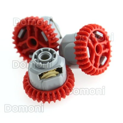 Domoni Technical Differential Gear-28 Teeth Round Axle Building Blocks | Compatible with Major Brands Sets, Suitable for Cars, Robots, and other MOC Projects