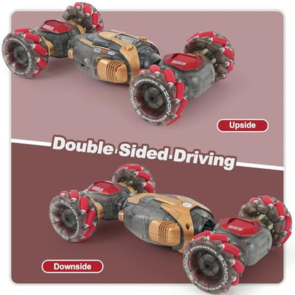 Gesture Sensing Remote Control Stunt Car for Kids Ages 6 7 8-12 - Best Birthday Gifts for 6 7 8 9 10 11 12 13+ Year Old Boys, 2.4Ghz 4WD Off-Road Vehicle with Lights & Music