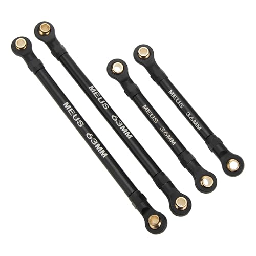 MEUS RACING TRX4M Links Aluminum High Clearance Links Set for Traxxas 1/18 TRX4M K10 High Trail F150 RC Crawler (Black,K10 High Trail F150)