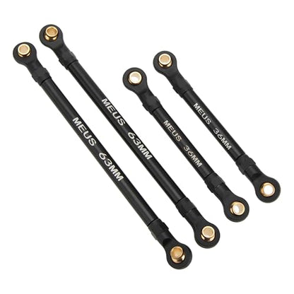 MEUS RACING TRX4M Links Aluminum High Clearance Links Set for Traxxas 1/18 TRX4M K10 High Trail F150 RC Crawler (Black,K10 High Trail F150)