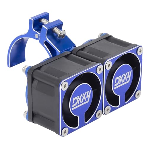 DKKY RC Motor Cooling Fan Heatsink with 42mm Mount for Arrma Axial Traxxas 1/6 1/8 1/10 RC Models with 4274 4286 Motor (Blue) - color: Blue